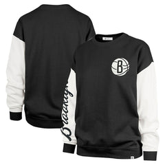 Brooklyn Nets '47 Women's Rise Andie Oversized Pullover Sweatshirt Black | 47 brand online