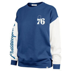 Philadelphia 76ers '47 Women's Rise Andie Oversized Pullover Sweatshirt Royal | 47 brand outlet
