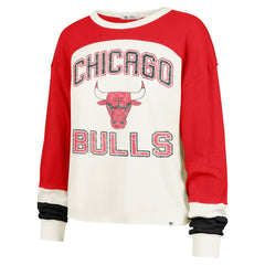 Chicago Bulls '47 Women's Curve Raglan Long Sleeve T-Shirt for sale Cream | 47 brand online