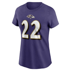 Nike Derrick Henry Baltimore Ravens Women's Player Name & Number T-Shirt Purple