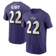 Nike Derrick Henry Baltimore Ravens Player Name & Number T-Shirt Purple