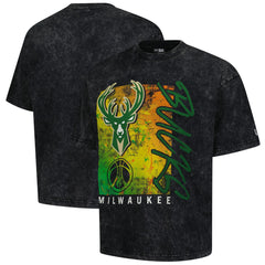 Milwaukee Bucks Sport Classics Enzyme Washed T-Shirt Black | New Era online