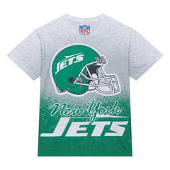 Mitchell & Ness New York Jets Team Burst Vintage Logo T-Shirt White