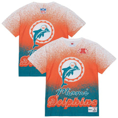 Mitchell & Ness Miami Dolphins Team Burst Vintage Logo T-Shirt White