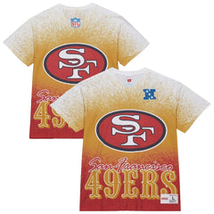 Mitchell & Ness San Francisco 49ers Team Burst Vintage Logo T-Shirt White