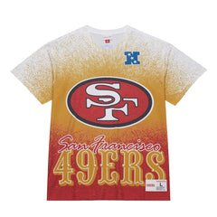 Mitchell & Ness San Francisco 49ers Team Burst Vintage Logo T-Shirt White