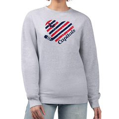 Washington Capitals G-III 4Her by Carl Banks Women's Heart Graphic Pullover Sweatshirt - Heather Gray - NHL 201411315