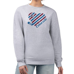 Colorado Avalanche G-III 4Her by Carl Banks Women's Heart Graphic Pullover Sweatshirt - Heather Gray - NHL 201411341