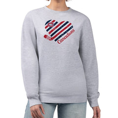 Montreal Canadiens G-III 4Her by Carl Banks Women's Heart Graphic Pullover Sweatshirt - Heather Gray - NHL 201411376
