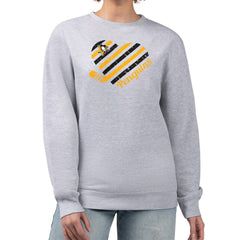 Pittsburgh Penguins G-III 4Her by Carl Banks Women's Heart Graphic Pullover Sweatshirt - Heather Gray - NHL 201411379