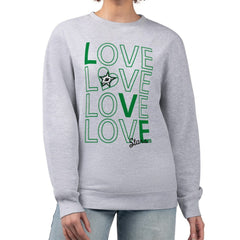 Dallas Stars G-III 4Her by Carl Banks Women's Lots Of Love Team Logo Graphic Pullover Sweatshirt - Heather Gray - NHL 201411525