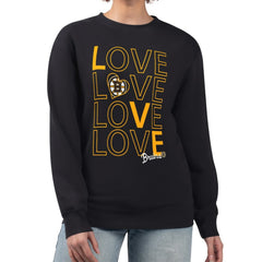 Boston Bruins G-III 4Her by Carl Banks Women's Lots Of Love Team Logo Graphic Pullover Sweatshirt - Black - NHL 201411534