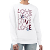 Colorado Avalanche G-III 4Her by Carl Banks Women's Lots Of Love Team Logo Graphic Pullover Sweatshirt - White - NHL 201411540