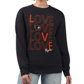 Philadelphia Flyers G-III 4Her by Carl Banks Women's Lots Of Love Team Logo Graphic Pullover Sweatshirt - Black - NHL 201411564