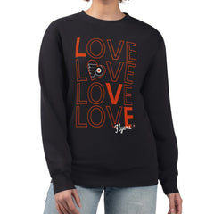 Philadelphia Flyers G-III 4Her by Carl Banks Women's Lots Of Love Team Logo Graphic Pullover Sweatshirt - Black - NHL 201411564