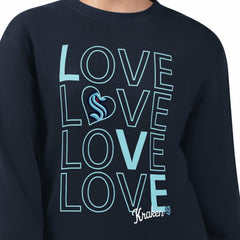 Seattle Kraken G-III 4Her by Carl Banks Women's Lots Of Love Team Logo Graphic Pullover Sweatshirt - Deep Sea Blue - NHL 201411575