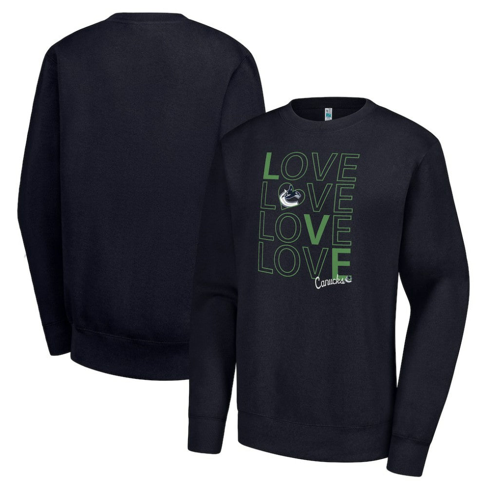 Vancouver Canucks G-III 4Her by Carl Banks Women's Lots Of Love Team Logo Graphic Pullover Sweatshirt - Navy - NHL 201411586