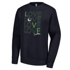 Vancouver Canucks G-III 4Her by Carl Banks Women's Lots Of Love Team Logo Graphic Pullover Sweatshirt - Navy - NHL 201411586