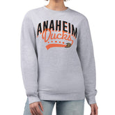 Anaheim Ducks G-III 4Her by Carl Banks Women's Filigree Team Graphic Fleece Pullover Sweatshirt - Heather Gray - NHL 201411599