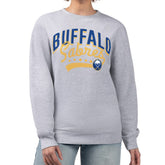 Buffalo Sabres G-III 4Her by Carl Banks Women's Filigree Team Graphic Fleece Pullover Sweatshirt - Heather Gray - NHL 201411601