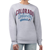 Colorado Avalanche G-III 4Her by Carl Banks Women's Filigree Team Graphic Fleece Pullover Sweatshirt - Heather Gray - NHL 201411605