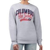 Columbus Blue Jackets G-III 4Her by Carl Banks Women's Filigree Team Graphic Fleece Pullover Sweatshirt - Heather Gray - NHL 201411606