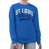 St. Louis Blues G-III 4Her by Carl Banks Women's Filigree Team Graphic Fleece Pullover Sweatshirt - Blue - NHL 201411607