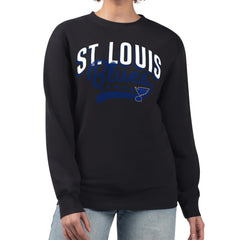 St. Louis Blues G-III 4Her by Carl Banks Women's Filigree Team Graphic Fleece Pullover Sweatshirt - Black - NHL 201411619