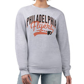 Philadelphia Flyers G-III 4Her by Carl Banks Women's Filigree Team Graphic Fleece Pullover Sweatshirt - Heather Gray - NHL 201411625