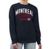Montreal Canadiens G-III 4Her by Carl Banks Women's Filigree Team Graphic Fleece Pullover Sweatshirt - Navy - NHL 201411628