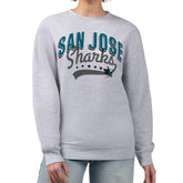 San Jose Sharks G-III 4Her by Carl Banks Women's Filigree Team Graphic Fleece Pullover Sweatshirt - Heather Gray - NHL 201411640