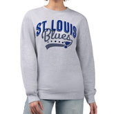 St. Louis Blues G-III 4Her by Carl Banks Women's Filigree Team Graphic Fleece Pullover Sweatshirt - Heather Gray - NHL 201411643