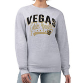 Vegas Golden Knights G-III 4Her by Carl Banks Women's Filigree Team Graphic Fleece Pullover Sweatshirt - Heather Gray - NHL 201411659