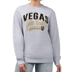 Vegas Golden Knights G-III 4Her by Carl Banks Women's Filigree Team Graphic Fleece Pullover Sweatshirt - Heather Gray - NHL 201411659