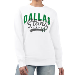 Dallas Stars G-III 4Her by Carl Banks Women's Filigree Team Graphic Fleece Pullover Sweatshirt - White - NHL 201411672