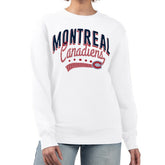 Montreal Canadiens G-III 4Her by Carl Banks Women's Filigree Team Graphic Fleece Pullover Sweatshirt - White - NHL 201411674