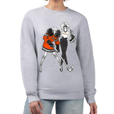 Anaheim Ducks G-III 4Her by Carl Banks Women's Hockey Girls Team Graphic Fleece Pullover Sweatshirt - Heather Gray - NHL 201411707
