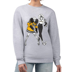 Boston Bruins G-III 4Her by Carl Banks Women's Hockey Girls Team Graphic Fleece Pullover Sweatshirt - Heather Gray - NHL 201411709