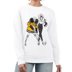 Pittsburgh Penguins G-III 4Her by Carl Banks Women's Hockey Girls Team Graphic Fleece Pullover Sweatshirt - White - NHL 201411710