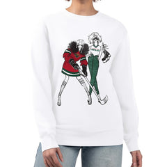 Minnesota Wild G-III 4Her by Carl Banks Women's Hockey Girls Team Graphic Fleece Pullover Sweatshirt - White - NHL 201411724