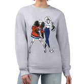 Edmonton Oilers G-III 4Her by Carl Banks Women's Hockey Girls Team Graphic Fleece Pullover Sweatshirt - Heather Gray - NHL 201411734
