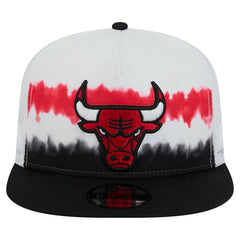 Chicago Bulls Dip-Dye 9FIFTY A-Frame Trucker Snapback Hat White/Black | New Era Lifestyle