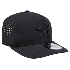 Philadelphia 76ers Vented 9FIFTY A-Frame Snapback Hat Black | New Era Near Me