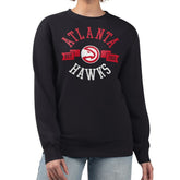 Atlanta Hawks G-III 4Her by Carl Banks Women's Large Team Logo Graphic Fleece Pullover Sweatshirt Black