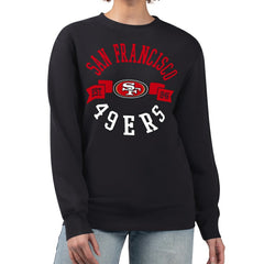 San Francisco 49ers G-III 4Her by Carl Banks Women's Large Team Graphic Fleece Pullover Sweatshirt Black