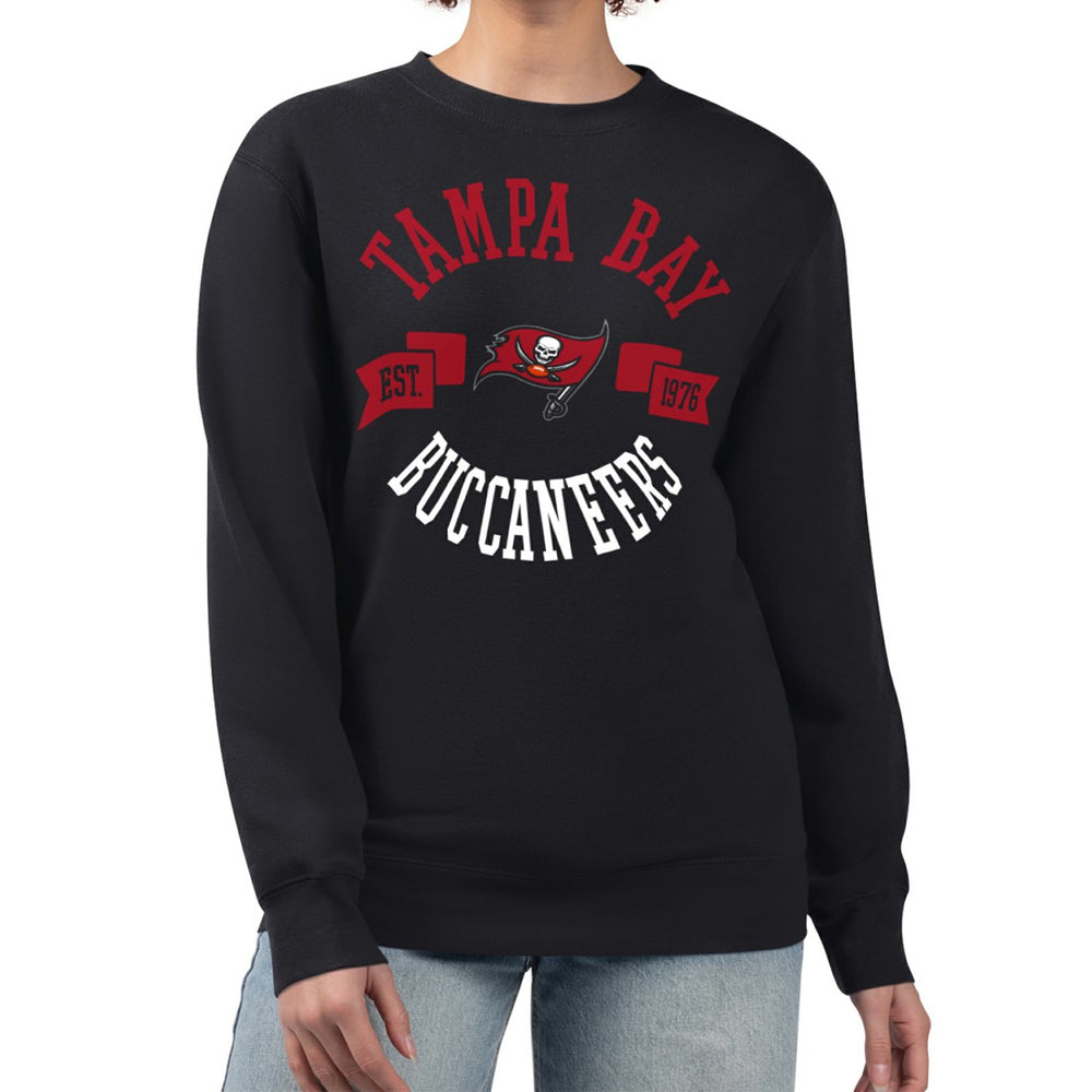 Tampa Bay Buccaneers G-III 4Her by Carl Banks Women's Large Team Graphic Fleece Pullover Sweatshirt Black