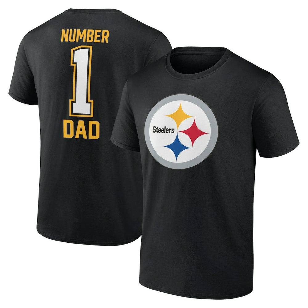 Pittsburgh Steelers Father's Day #1 Dad T-Shirt Black
