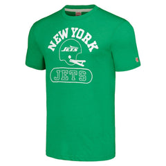 New York Jets Homage Unisex Helmet Tri-Blend T-Shirt Green