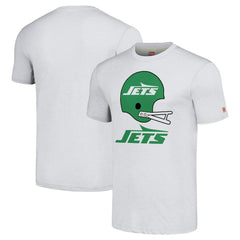 New York Jets Homage Unisex Big Helmet Tri-Blend T-Shirt White
