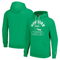 New York Jets Homage Unisex Helmet Tri-Blend Pullover Hoodie Green